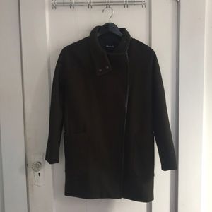 Madewell City Gris Coat in Dark green